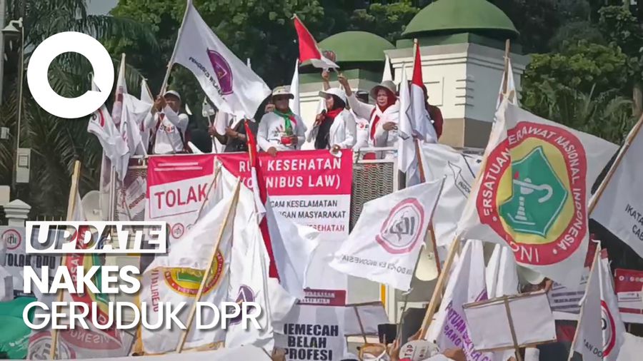 Nakes Gelar Demo di DPR, Minta Pembahasan RUU Kesehatan Disetop