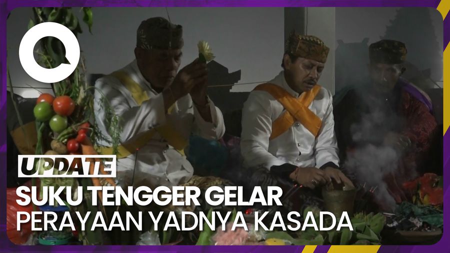 Potret Perayaan Yadnya Kasada Suku Tengger di Kawah Bromo
