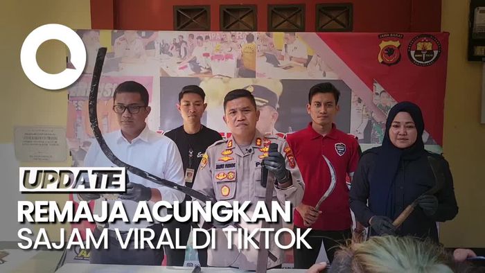 Polisi Amankan 7 Pelaku Buntut Viral Remaja Acungkan Sajam di Sukabumi
