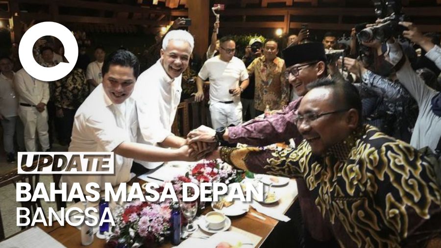 Momen Satu Meja Menag Yaqut, Ganjar, Sandiaga, dan Erick Thohir