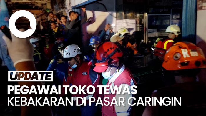1 Orang tewas dalam Kebakaran Lahap Ruko Pasar Caringin