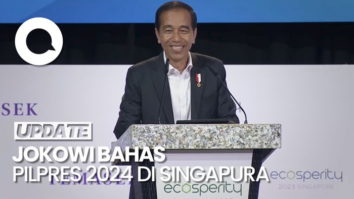 Canda Jokowi Bahas Pemenang Pilpres 2024 di Ecosperity Week Singapura