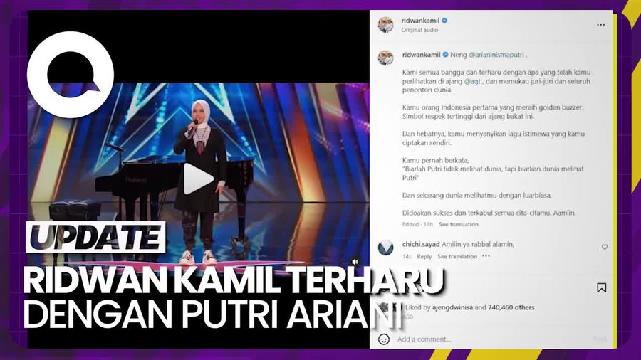 Bangganya Ridwan Kamil pada Putri Ariani