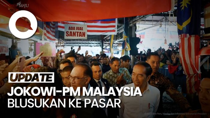 Momen Jokowi-Anwar Ibrahim Ngopi Bareng Usai Blusukan ke Pasar