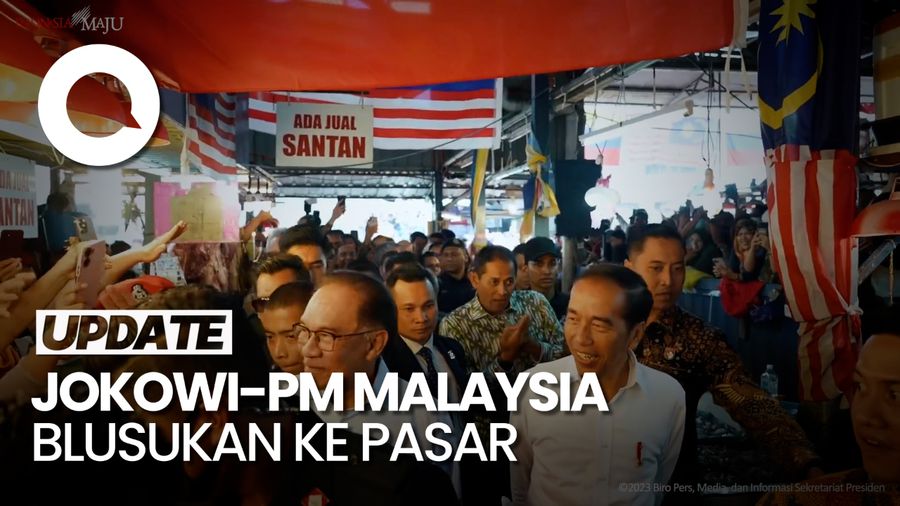 Momen Jokowi-Anwar Ibrahim Ngopi Bareng Usai Blusukan ke Pasar