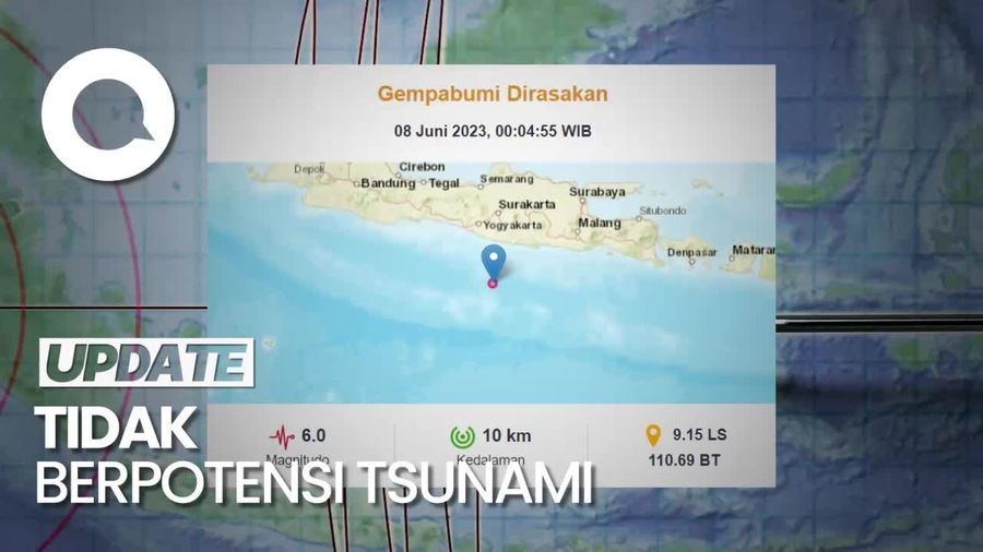 Gempa M 6,0 Guncang Pacitan, Terasa di Jogja hingga Ponorogo