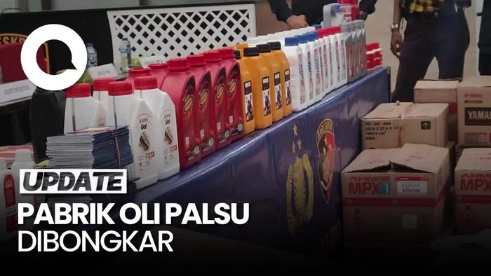 Pabrik Oli Palsu Beromzet Rp 20 M per Bulan Diciduk Polisi