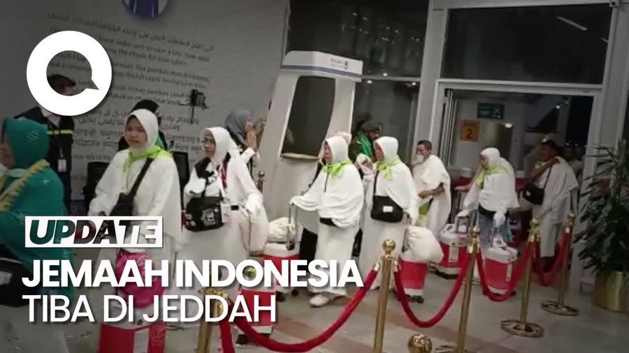 Kedatangan Jemaah Haji Indonesia Gelombang Dua di Bandara Jeddah