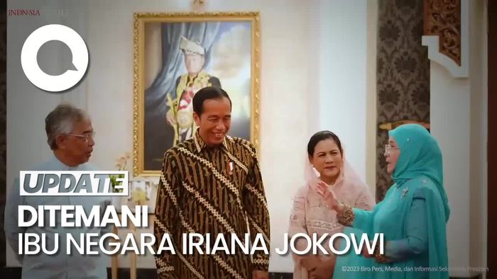 Senyum Jokowi Bertemu dengan Raja Malaysia di Istana Negara Kuala Lumpur