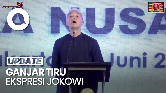 Momen Ganjar Tirukan Ekspresi Melongo Jokowi