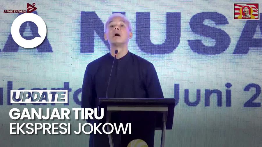 Momen Ganjar Tirukan Ekspresi Melongo Jokowi