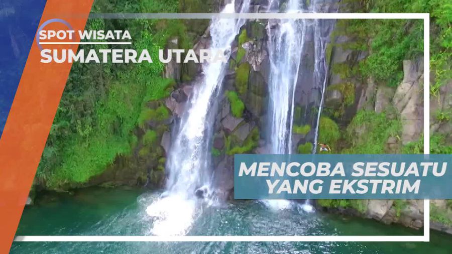 Mencoba Lompatan Ekstrim Dari Tepi Air Terjun, Sumatera Utara