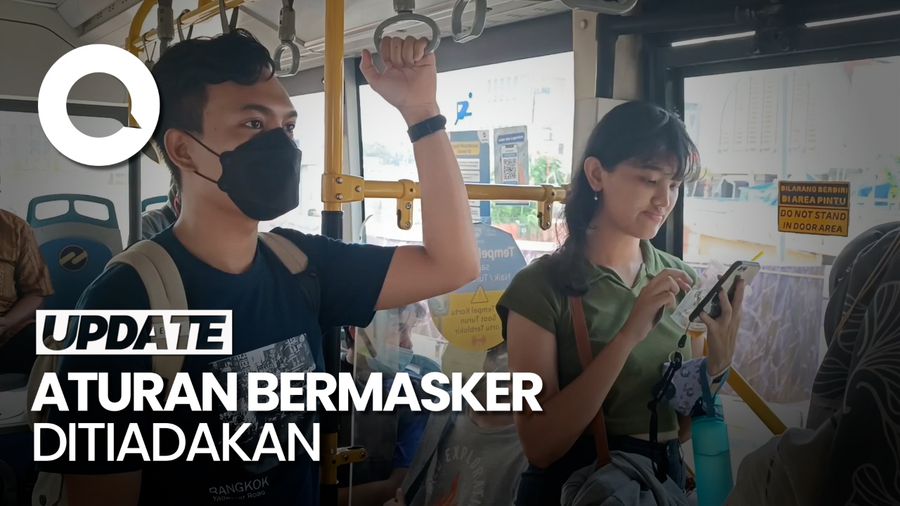 Jajal Transjakarta Saat Aturan Masker Tak Berlaku Lagi