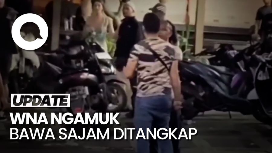 WNA yang Ngamuk-Bawa Sajam di Seminyak Bali Ditangkap