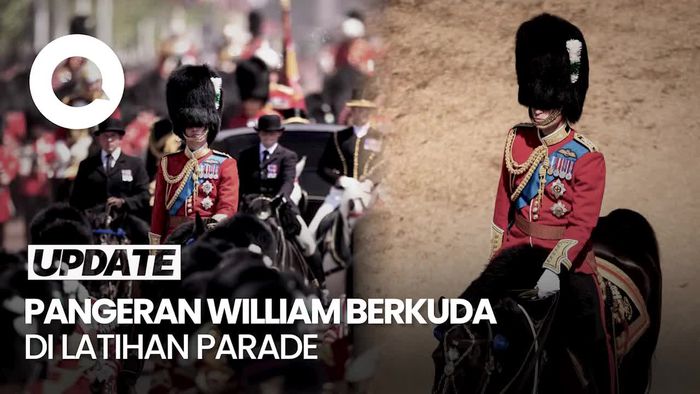 Gagahnya Pangeran William Pimpin Latihan Parade Trooping the Colour
