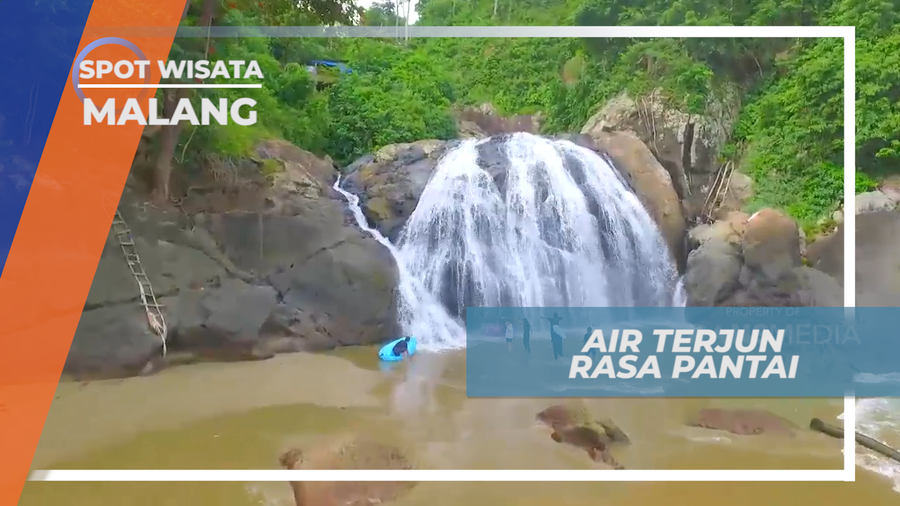Air terjun Banyu Anjlok, Serunya Bermain Air Terjun Rasa Pantai, Malang