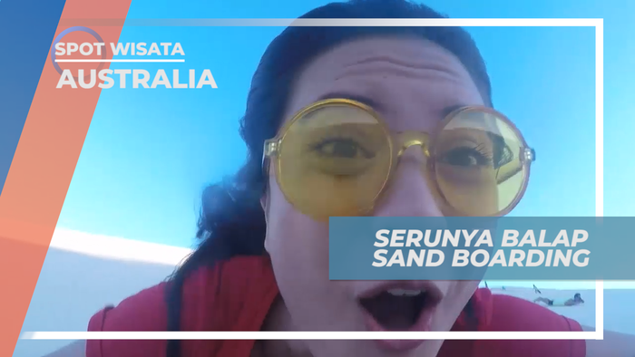 Serunya Pacu Adrenalin Balapan Sand Boarding di Moreton Island, Australia