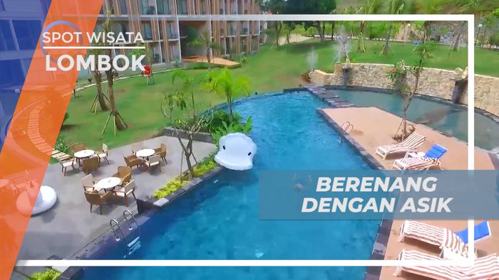 Serunya Berenang dan Bermain Air di Kolam Renang Hotel, Lombok