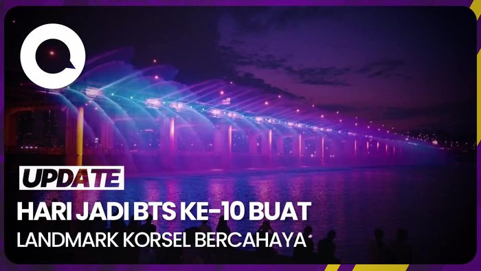 Satu Dekade BTS, Menara Namsan hingga Jembatan Banpo Bercahaya Ungu