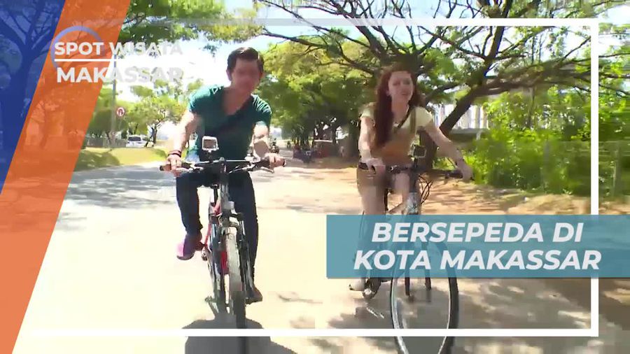 Naik Sepeda Berkeliling Kota Makassar Sulawesi Selatan