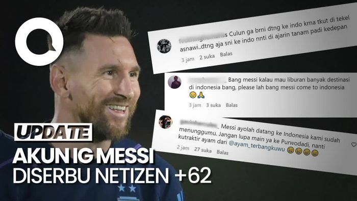 Dikabarkan Absen Lawan Timnas, Akun IG Messi Diserbu Komen Netizen +62