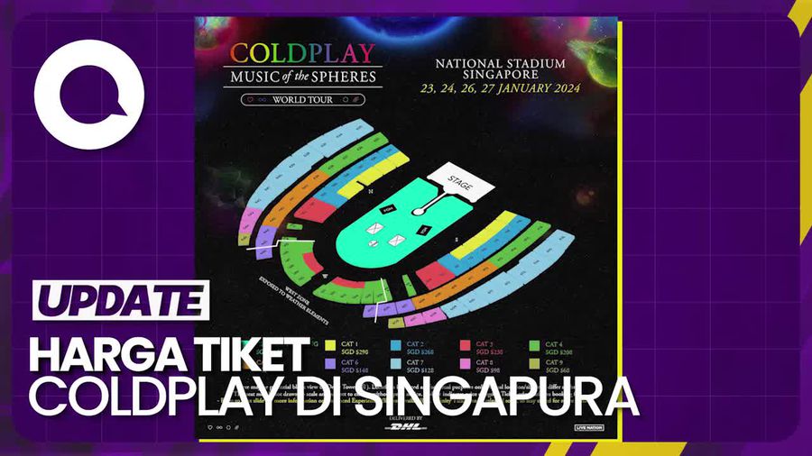 Daftar Harga Tiket Coldplay di Singapura: Mulai Rp 750 Ribuan