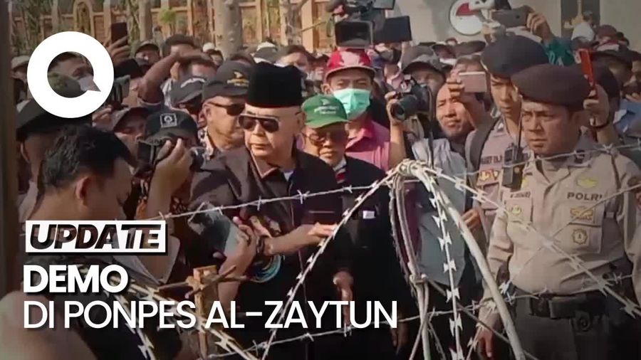 Ponpes Al-Zaytun Indramayu Didemo, Polisi Siaga-Kawat Berduri Dipasang