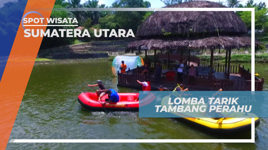 Adu Tangkas Lomba Tarik Tambang Perahu di Sumatera Utara