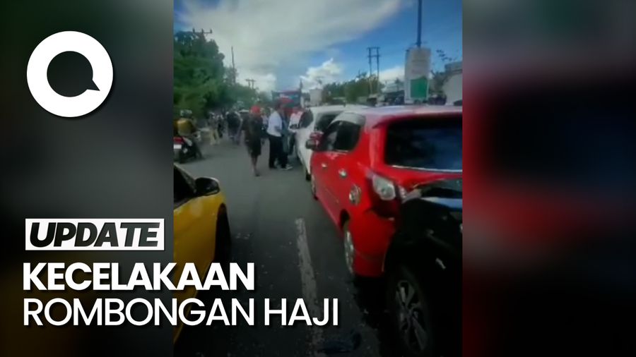 6 Mobil Rombongan Jemaah Haji Terlibat Kecelakaan Beruntun di Gorontalo