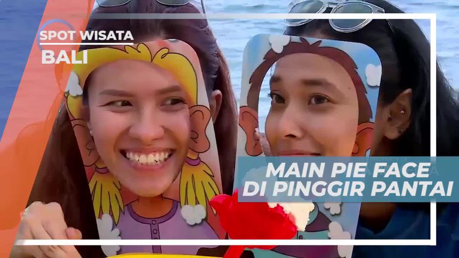 Tantangan Seru Bermain Pie Face di Tepi Pantai, Bali