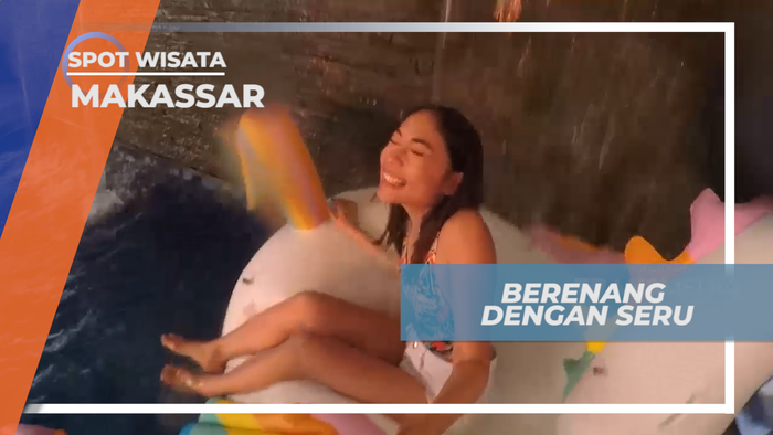 Seru-seruan Berenang dan Bermain Air di Kolam Renang Hotel, Makassar