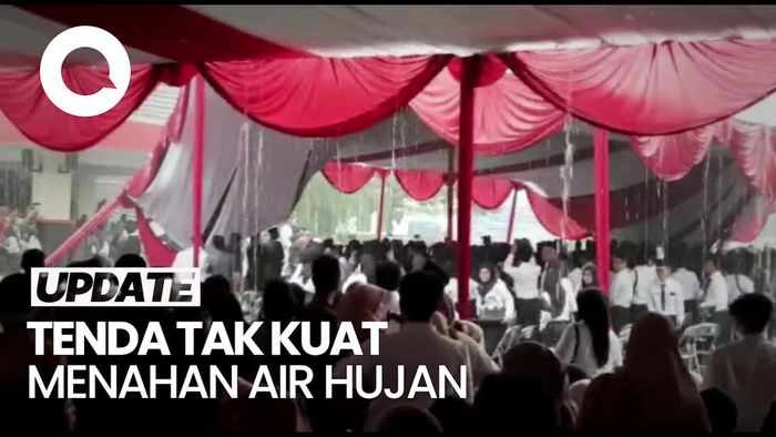 Tenda Pelantikan P3K Pemkab Tasik Roboh, Peserta Berhamburan