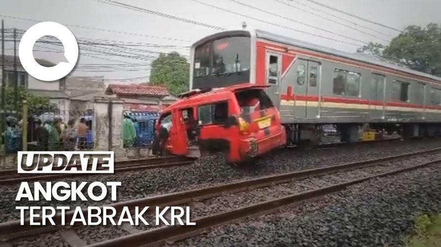 Penampakan Angkot Usai Tertabrak hingga Terseret KRL di Citayam