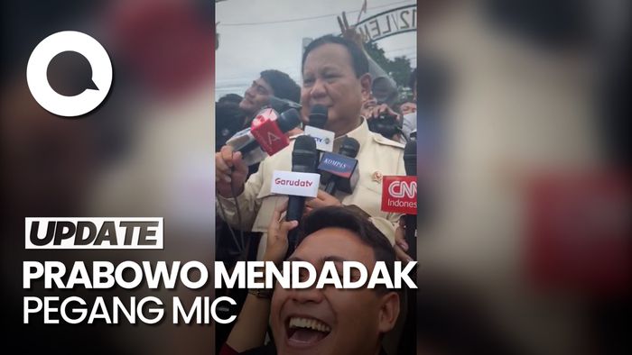 Saat Prabowo Mendadak Jadi Reporter Sebut Tak Boleh Bicara Politik