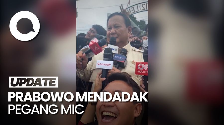 Saat Prabowo Mendadak Jadi Reporter Sebut Tak Boleh Bicara Politik