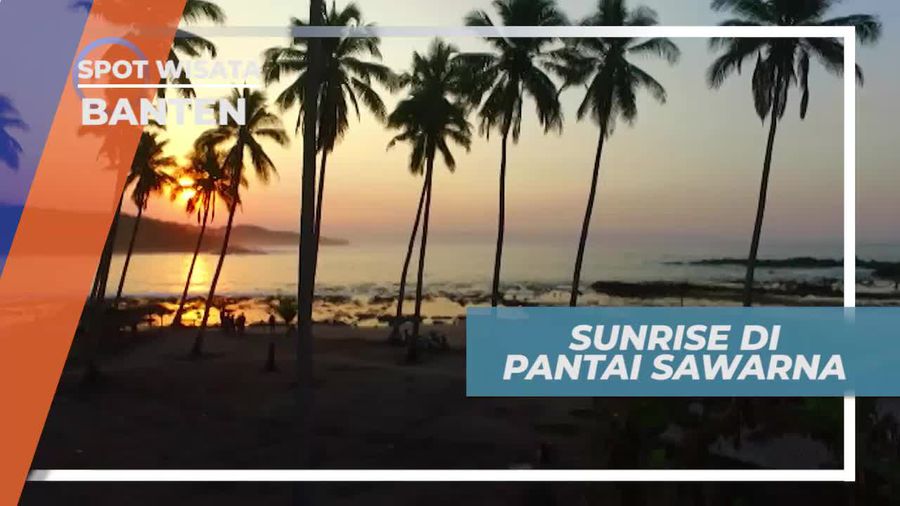 Keindahan Sunset di Pantai Sawarna Banten