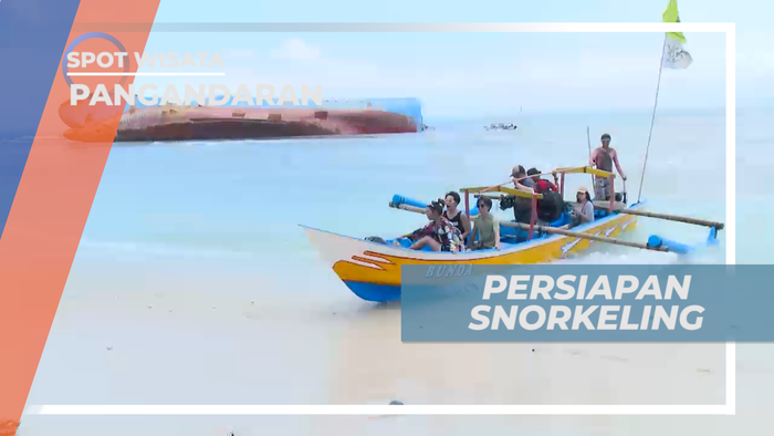 Bersiap Menuju Spot Snorkeling di Pantai Pasir Putih, Pangandaran