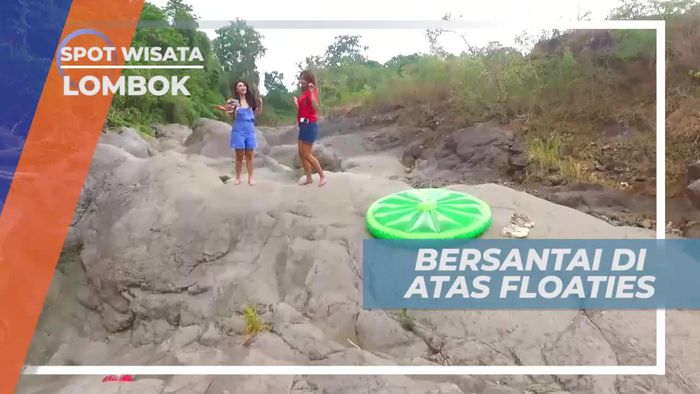 Bersantai Dengan Floaties di Air Terjun Mangku Sakti Lombok