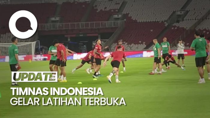 Melihat Aksi Pemain Timnas Indonesia Jelang Lawan Argentina