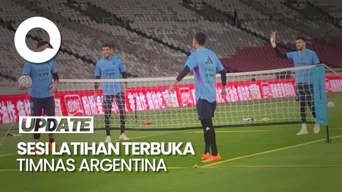 Mengintip Sesi Latihan Timnas Argentina di GBK