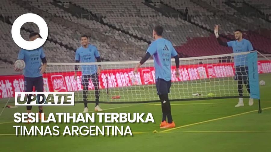 Mengintip Sesi Latihan Timnas Argentina di GBK