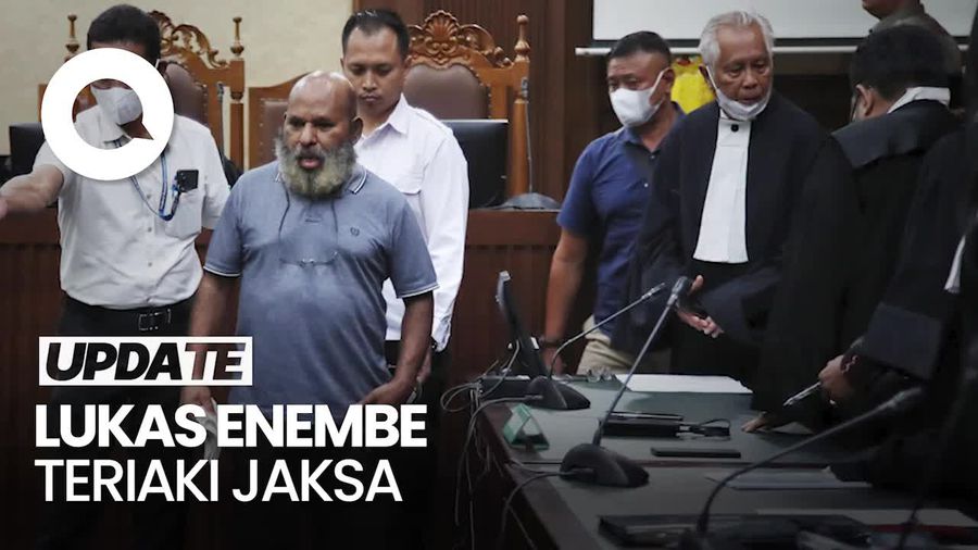 Momen Lukas Enembe Marah-marah ke Jaksa di Ruang Sidang