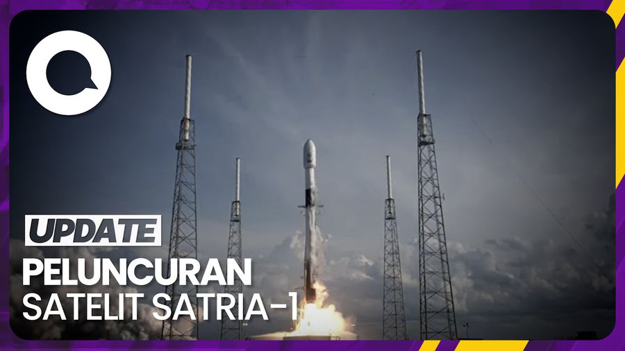 Detik-detik Satelit Satria-1 Melesat ke Angkasa