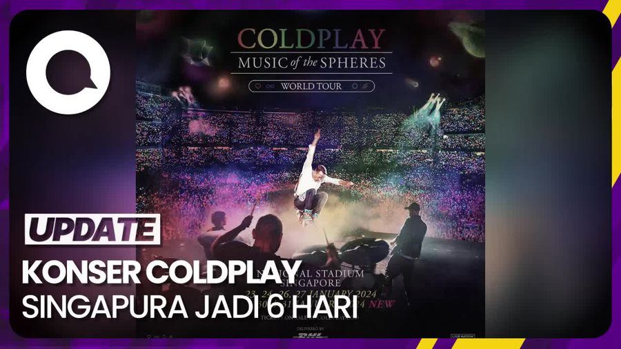 Tambah Lagi! Konser Coldplay di Singapura Jadi 6 Hari