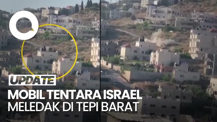 Detik-detik Mobil Tentara Israel Meledak saat Penyerangan di Tepi Barat