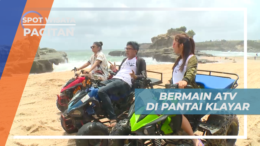 Seru-seruan Habiskan Waktu Bermain ATV di Tepi Pantai Klayar, Pacitan