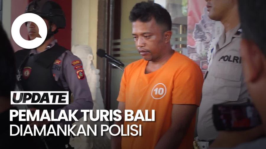Pria yang Palak Turis Bali Rp 150 Ribu Kini Berbaju Tahanan