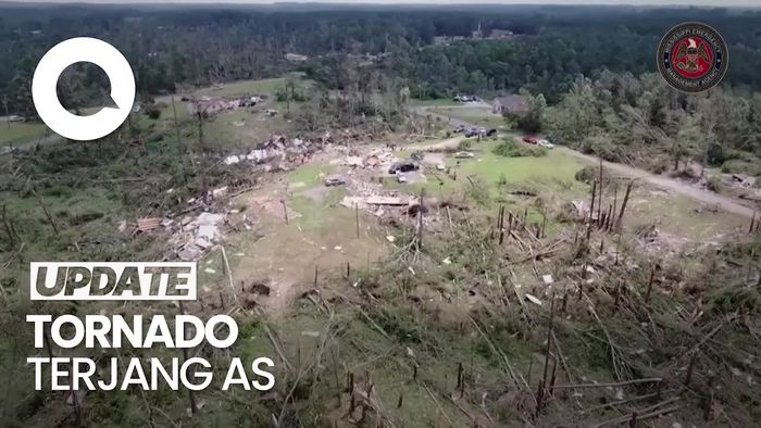 Penampakan Hancurnya Kota Mississipi Usai Diterjang Tornado
