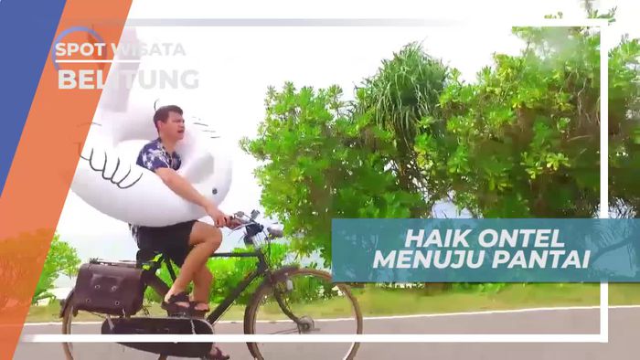 Naik Sepeda Ontel Menuju Pantai Tanjung Tinggi Belitung