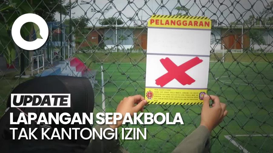 Lapangan Sepakbola Maguwo Disegel Satpol PP Gegara Tak Kantongi Izin